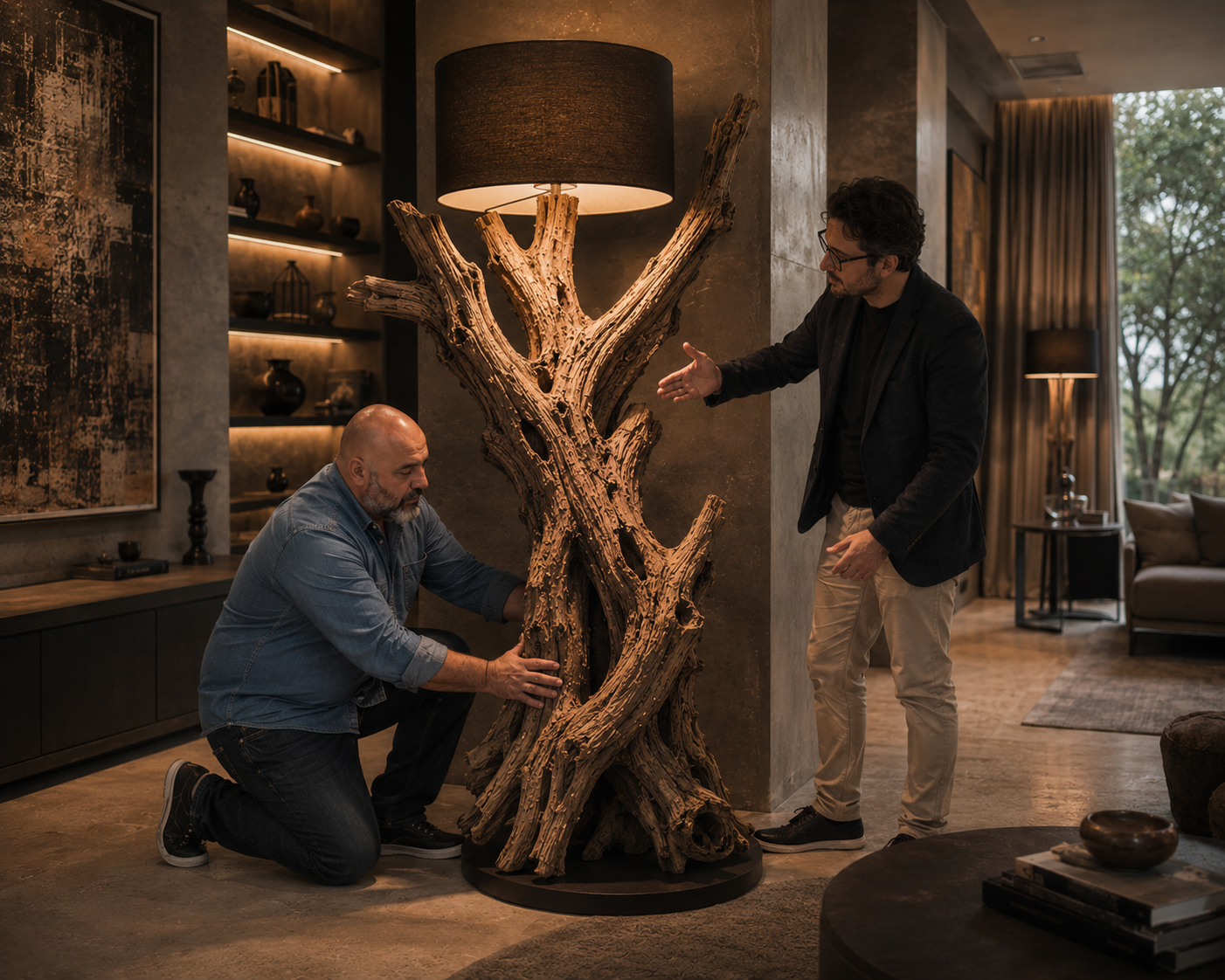 Installazione opera in ambiente di lusso